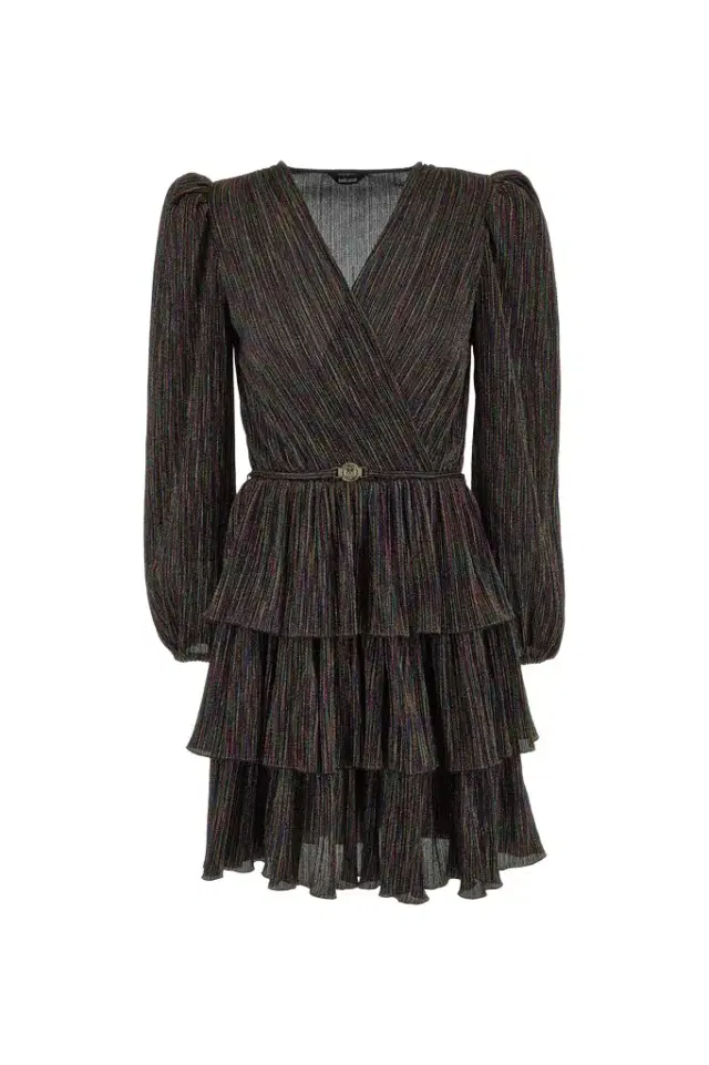 Roberto Cavalli Midi Dress with Flounces