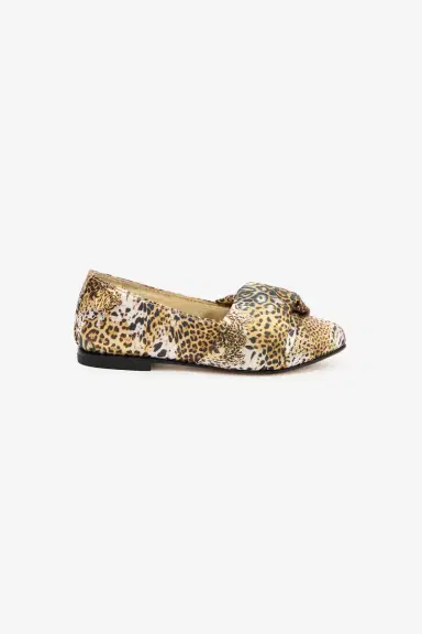 Roberto Cavalli Jaguar Skin Ballet Flats With Knotted Detail | Thumbnail 2 Roberto Cavalli Jaguar Skin Ballet Flats With Knotted Detail | Thumbnail 2