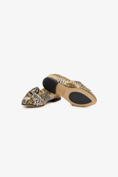 Roberto Cavalli Jaguar Skin Ballet Flats With Knotted Detail | Thumbnail 3 Roberto Cavalli Jaguar Skin Ballet Flats With Knotted Detail | Thumbnail 3