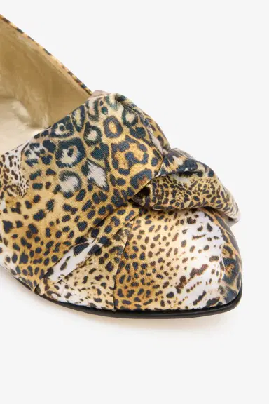 Roberto Cavalli Jaguar Skin Ballet Flats With Knotted Detail | Thumbnail 4 Roberto Cavalli Jaguar Skin Ballet Flats With Knotted Detail | Thumbnail 4