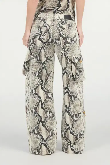 Roberto Cavalli Rock Cargo Jeans With Python Print | Thumbnail 3 Roberto Cavalli Rock Cargo Jeans With Python Print | Thumbnail 3