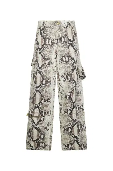 Roberto Cavalli Rock Cargo Jeans With Python Print | Thumbnail 1 Roberto Cavalli Rock Cargo Jeans With Python Print | Thumbnail 1