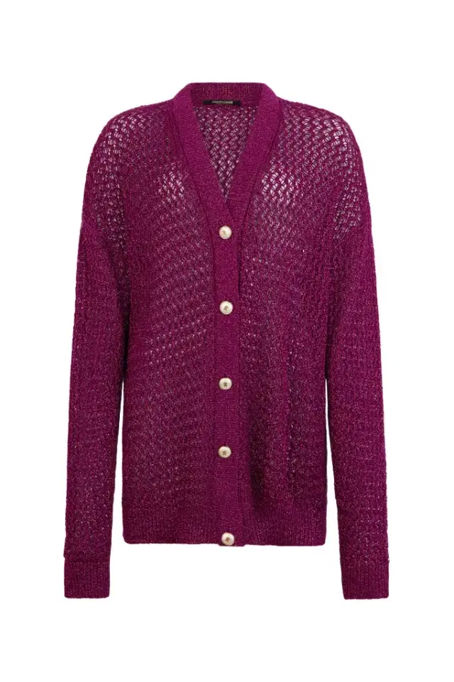Roberto Cavalli Lurex knit cardigan