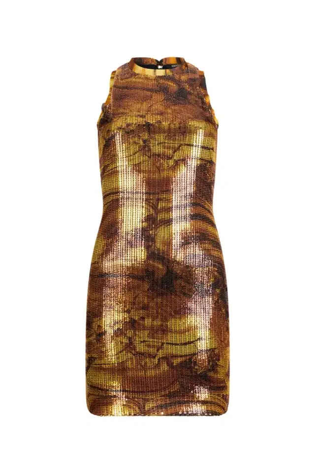 Roberto Cavalli Tiger Eye Print Dress Mini