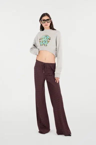Roberto Cavalli Loose Pants With Mirror Snake Monogram | Thumbnail 6