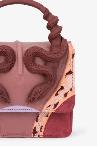 Roberto Cavalli Small Pink Bag With Snakes | Thumbnail 4 Roberto Cavalli Small Pink Bag With Snakes | Thumbnail 4