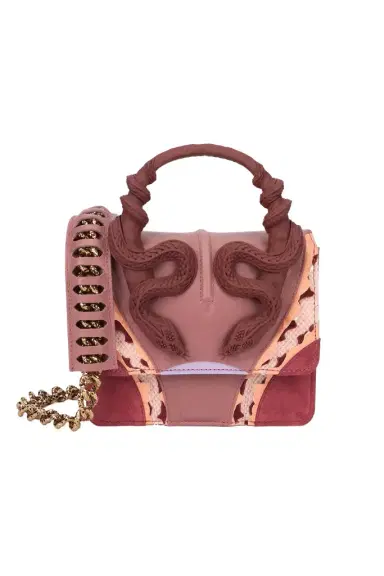 Roberto Cavalli Small Pink Bag With Snakes | Thumbnail 1 Roberto Cavalli Small Pink Bag With Snakes | Thumbnail 1
