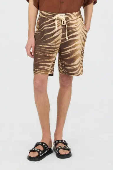 Roberto Cavalli Natural Barb Print Bermuda Shorts | Thumbnail 2