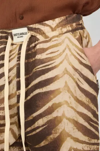 Roberto Cavalli Natural Barb Print Bermuda Shorts | Thumbnail 4