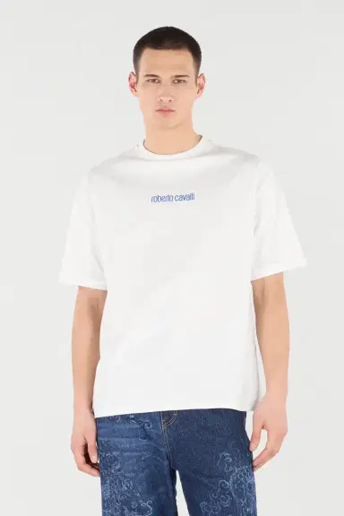 Roberto Cavalli Cotton T-Shirt With Dragon And Logo | Thumbnail 2