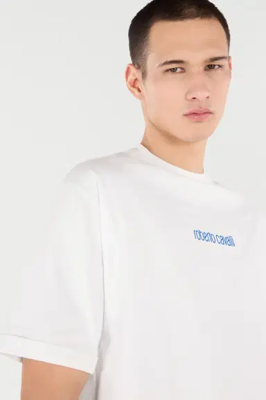 Roberto Cavalli Cotton T-Shirt With Dragon And Logo | Thumbnail 5