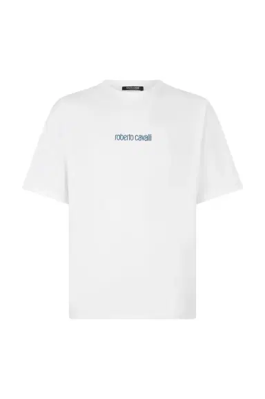 Roberto Cavalli Cotton T-Shirt With Dragon And Logo | Thumbnail 1