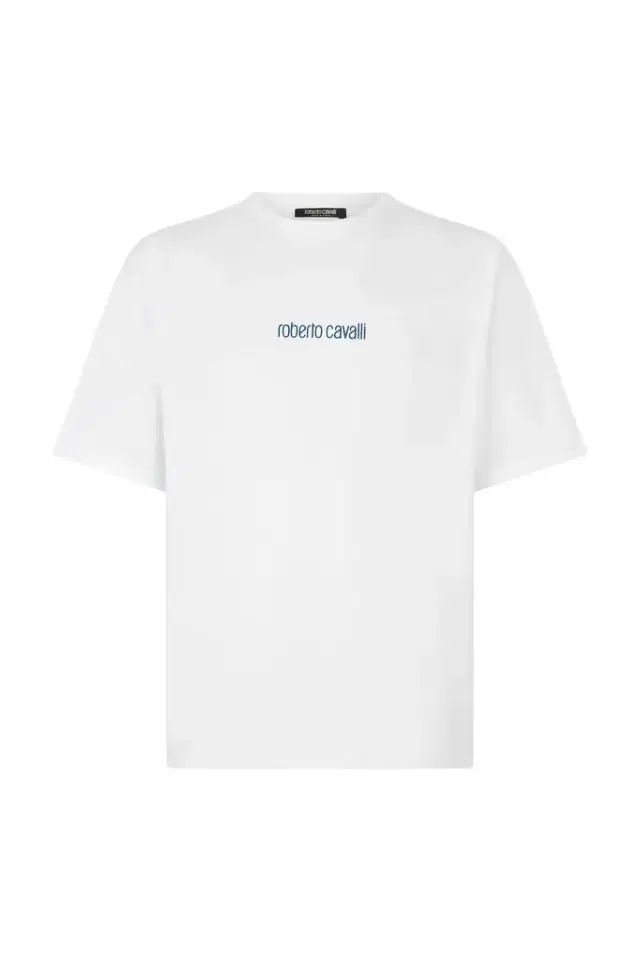 Cotton T-Shirt With Dragon And Logo