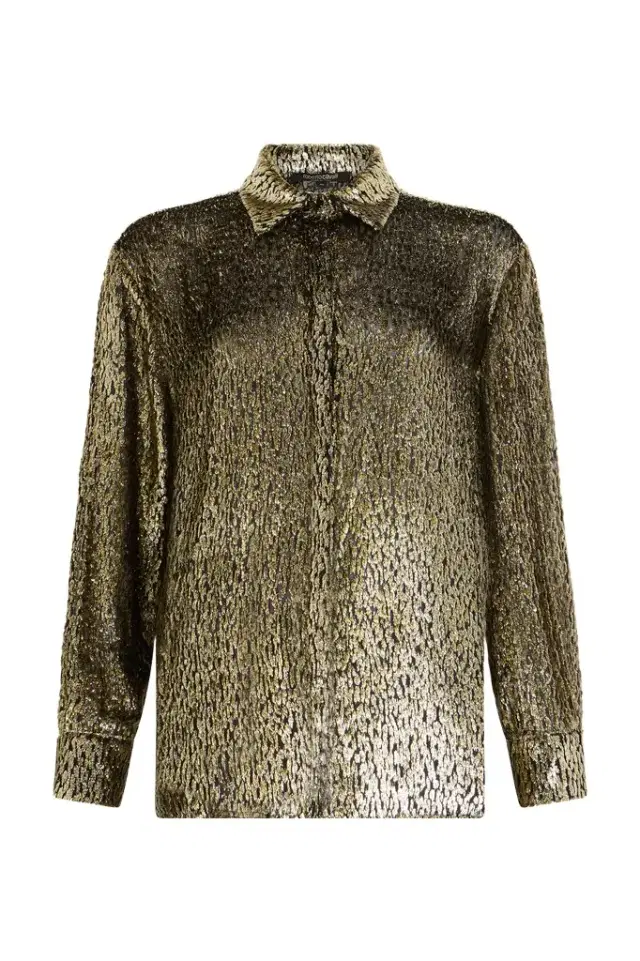 Leopard Lamé Shirt