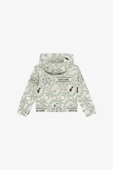 Roberto Cavalli Maiolica Print Hooded Sweatshirt | Thumbnail 2 Roberto Cavalli Maiolica Print Hooded Sweatshirt | Thumbnail 2