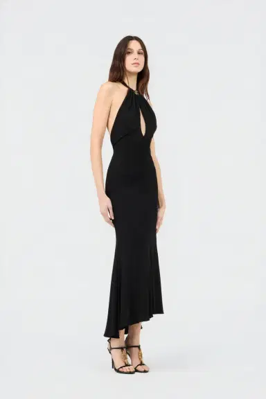 Roberto Cavalli Black Midi Dress | Thumbnail 2 Roberto Cavalli Black Midi Dress | Thumbnail 2