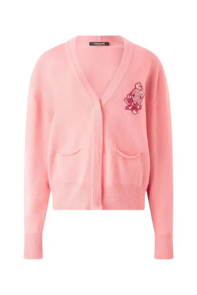 Roberto Cavalli Cardigan With Mirror Snake Monogram