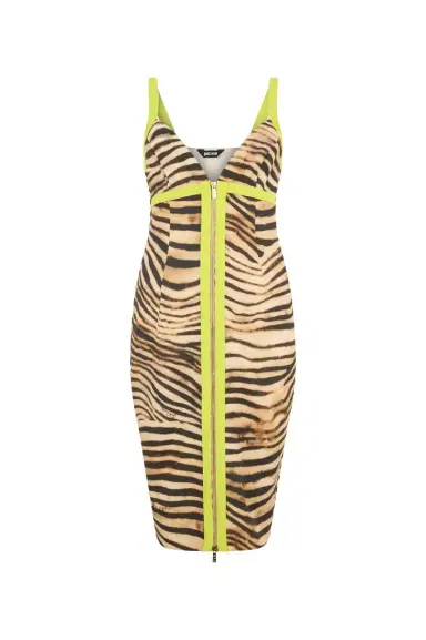 Roberto Cavalli Short Dress With Tiger Skin Print | Thumbnail 1