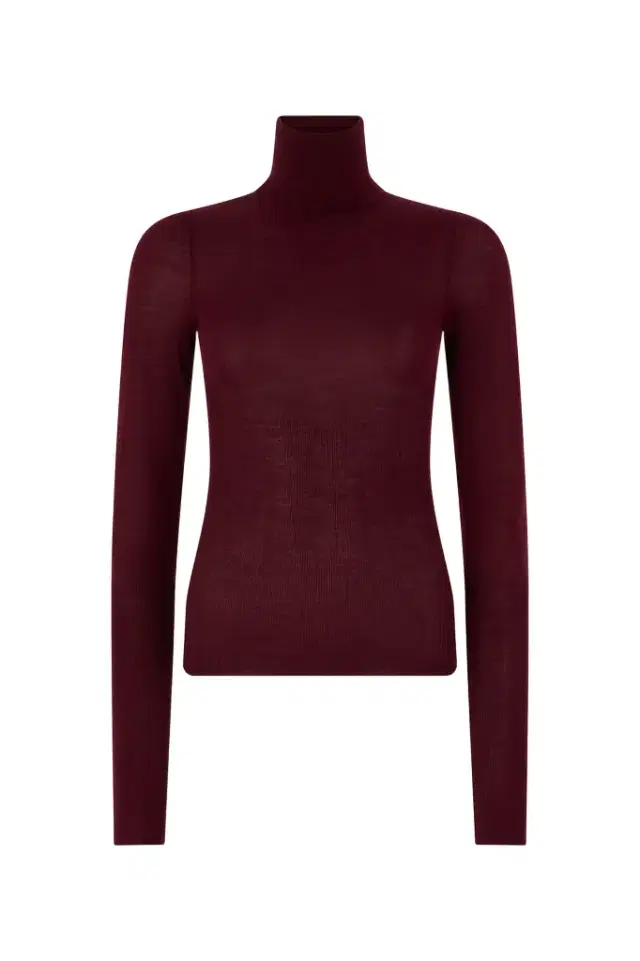 Roberto Cavalli Burgundy Turtleneck Top