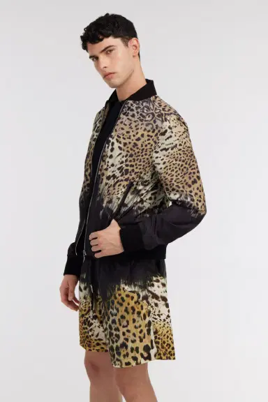 Roberto Cavalli Jaguar Skin print bomber jacket | Thumbnail 4