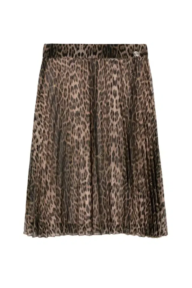 Roberto Cavalli Leopard-Print Pleated Skirt