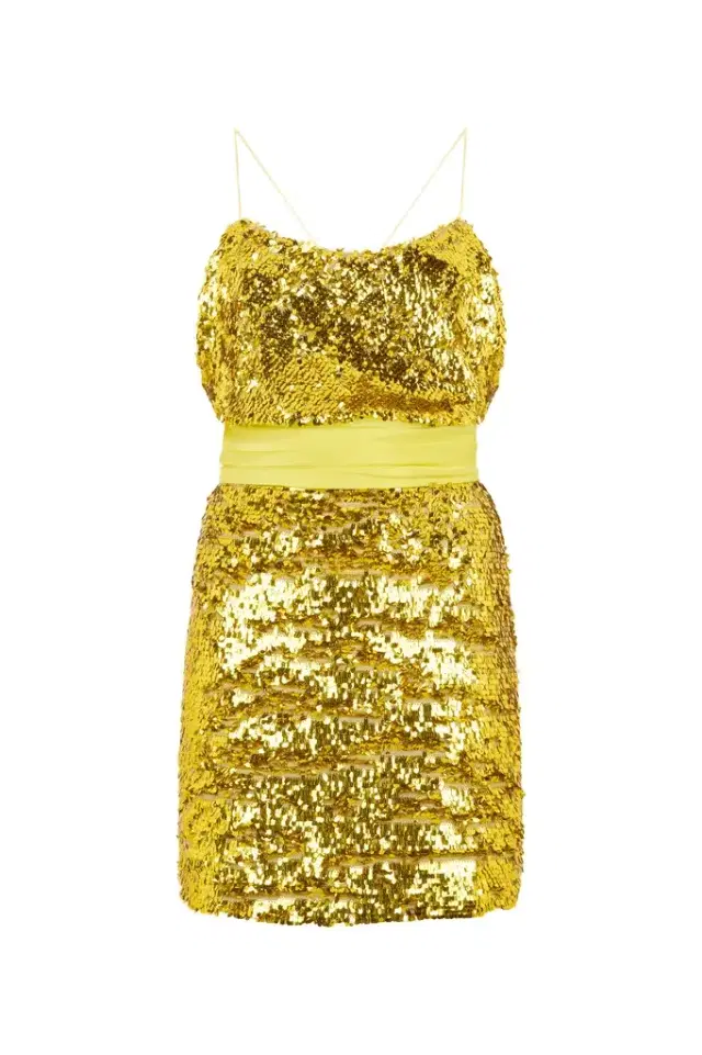 Yellow Dress With Sequins