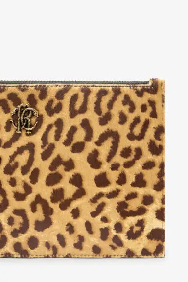 Roberto Cavalli Small Jaguar-Skin Print Clutch | Thumbnail 4