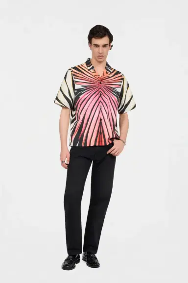 Roberto Cavalli Ray Of Paradise Print Denim Shirt | Thumbnail 6 Roberto Cavalli Ray Of Paradise Print Denim Shirt | Thumbnail 6