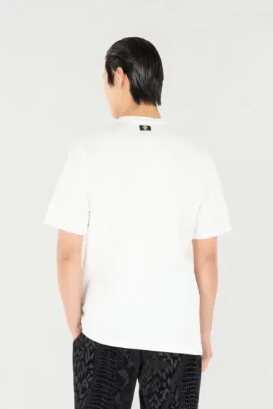 Roberto Cavalli T-Shirt With Logo And Mini Studs | Thumbnail 3