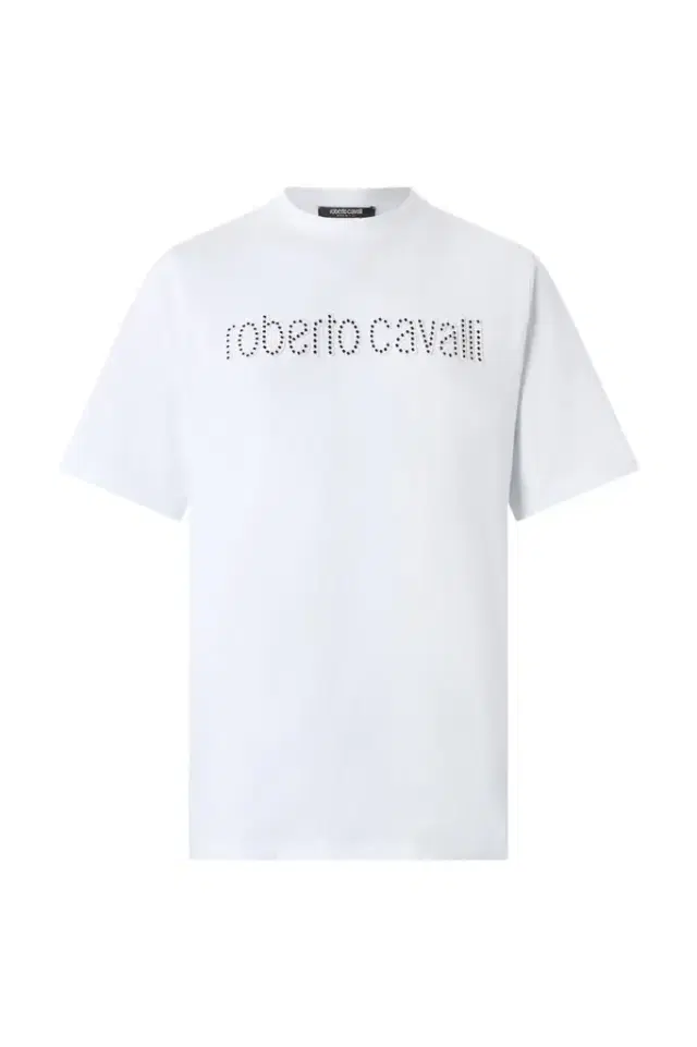 Roberto Cavalli T-Shirt With Logo And Mini Studs