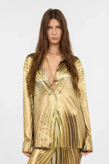 Roberto Cavalli Silk Shirt with Iside Print | Thumbnail 2 Roberto Cavalli Silk Shirt with Iside Print | Thumbnail 2