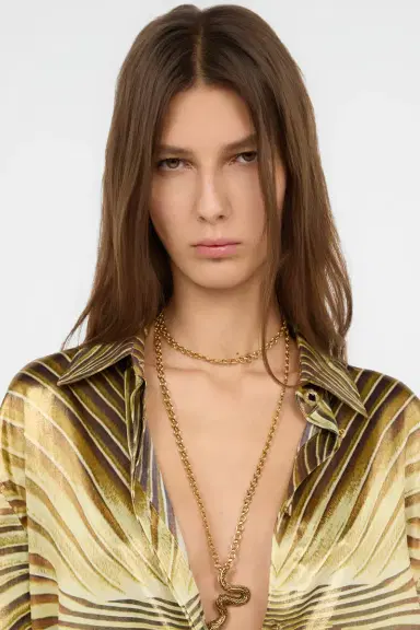Roberto Cavalli Silk Shirt with Iside Print | Thumbnail 6 Roberto Cavalli Silk Shirt with Iside Print | Thumbnail 6