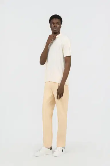 Roberto Cavalli Cream Ribbed Polo | Thumbnail 6