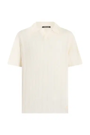 Roberto Cavalli Cream Ribbed Polo | Thumbnail 1