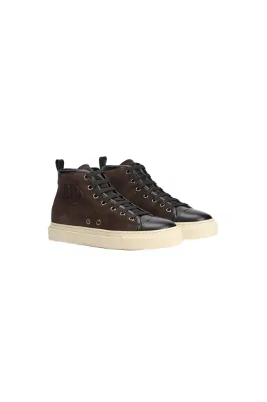 Roberto Cavalli High-top sneakers chocolate with RC monogram | Thumbnail 1