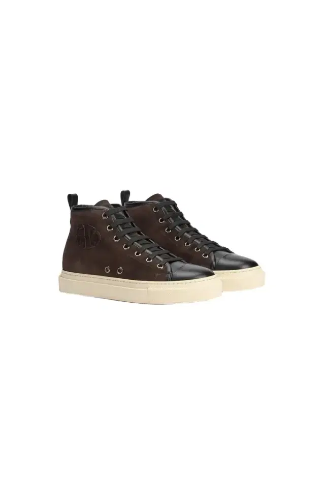 High-top sneakers chocolate with RC monogram