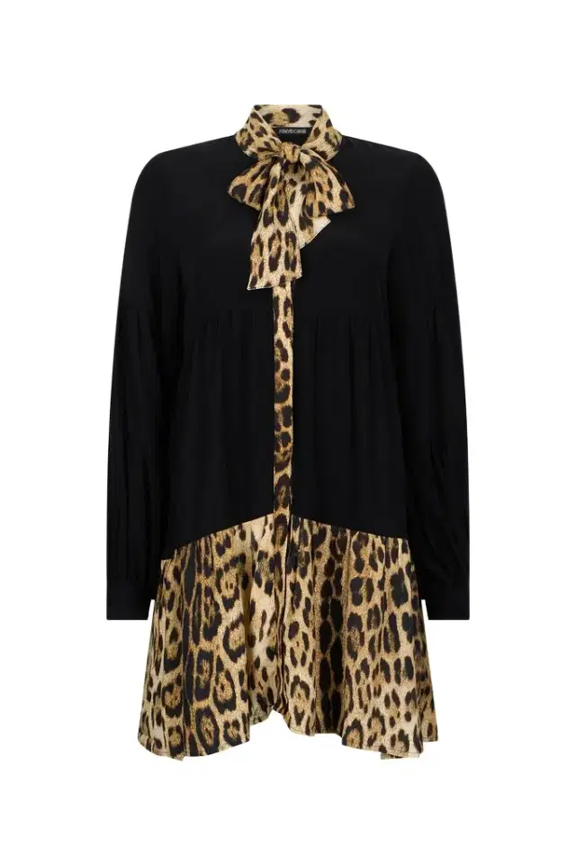 Roberto Cavalli Leopard Print Dress Mini