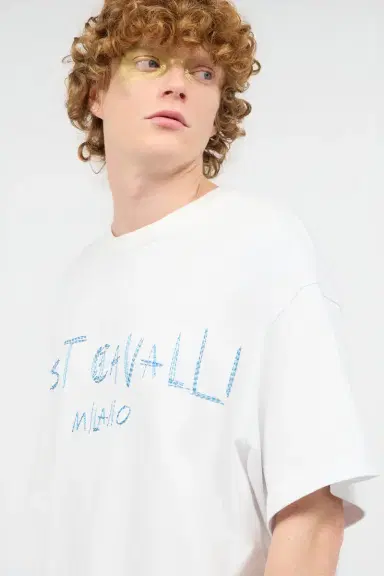 Roberto Cavalli T-Shirt With Top-Stitched Logo | Thumbnail 4
