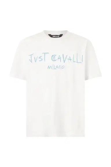 Roberto Cavalli T-Shirt With Top-Stitched Logo | Thumbnail 1