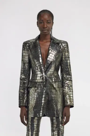 Roberto Cavalli Crocodile Effect Blazer | Thumbnail 2