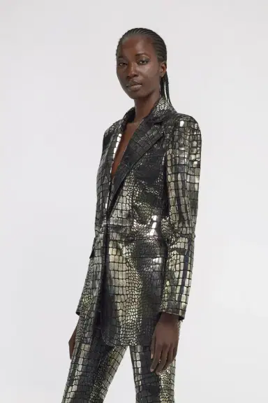 Roberto Cavalli Crocodile Effect Blazer | Thumbnail 4