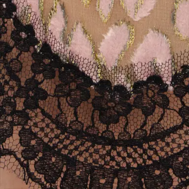 Roberto Cavalli Silk Mini Dress With Lace Inserts | Thumbnail 4
