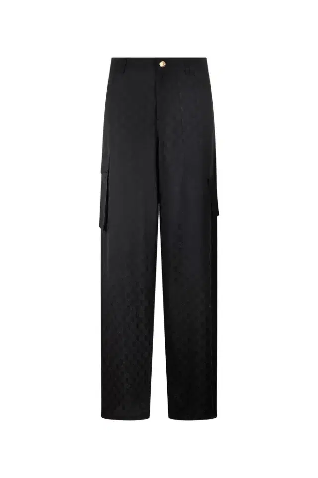 Roberto Cavalli Silk Cargo Trousers with Monogram RC