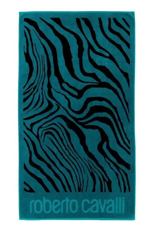 Roberto Cavalli Zebra 2000 Print Beach Towel