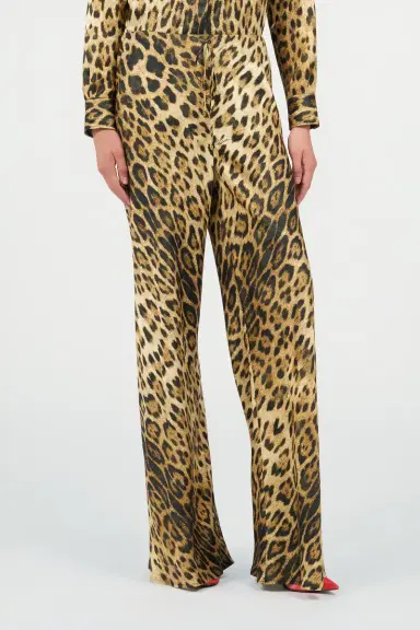 Roberto Cavalli Leopard Print Palazzo Pants | Thumbnail 2