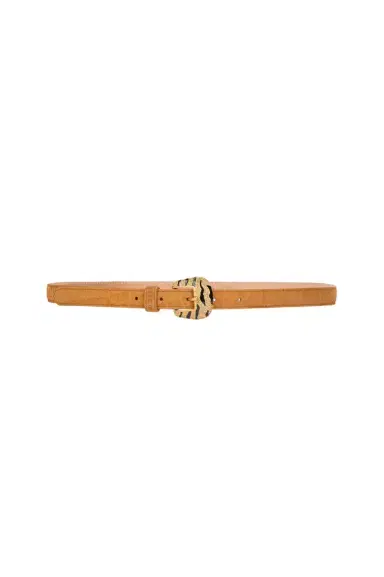 Roberto Cavalli Crocodile-Effect Belt With Bejeweled Buckle | Thumbnail 1