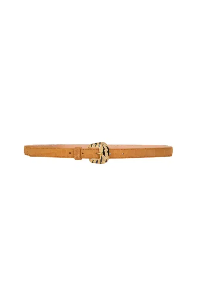 Roberto Cavalli Crocodile-Effect Belt With Bejeweled Buckle