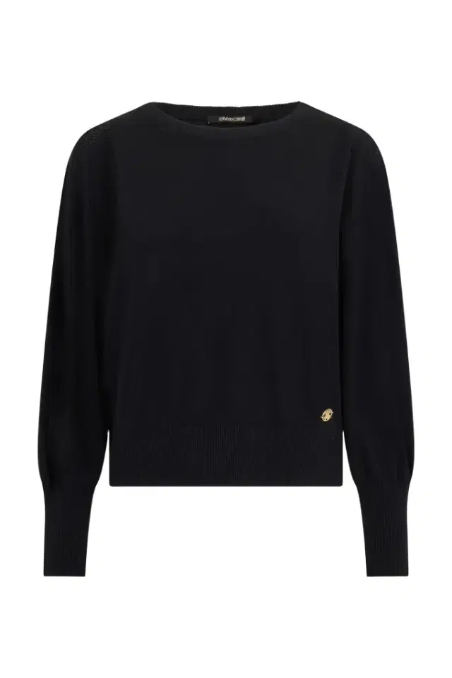 Roberto Cavalli Black Viscose Sweater