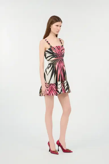 Roberto Cavalli Dress With Ray Of Pink Print | Thumbnail 2