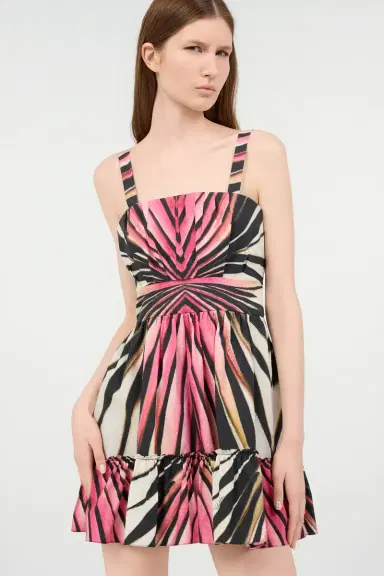 Roberto Cavalli Dress With Ray Of Pink Print | Thumbnail 5